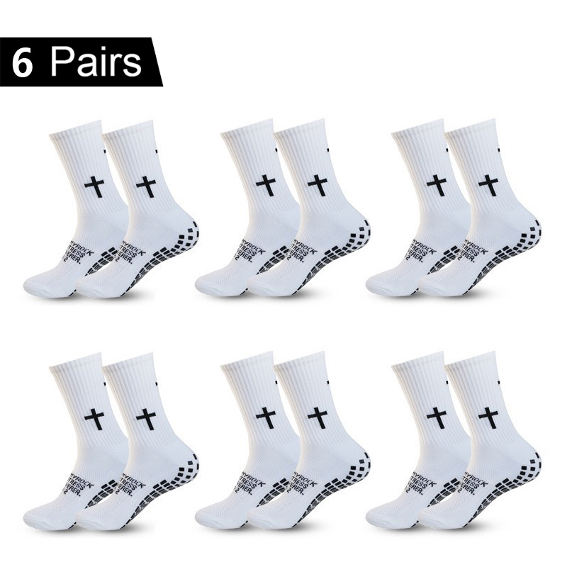 Ankle Support Badminton - 4/5/6 Pairs Anti-slip Football Socks Men
