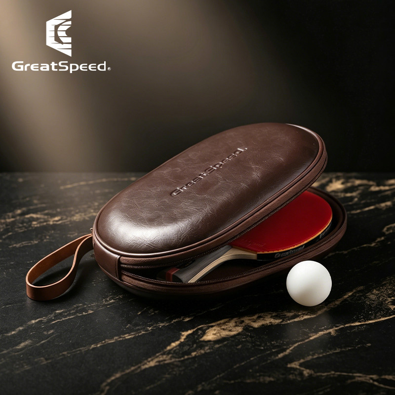 Top-grain Leather Table Tennis - Racket Cover Bag recension och pris