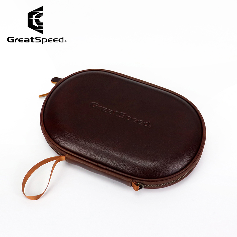 Top-grain Leather Table Tennis - Racket Cover Bag recension och pris