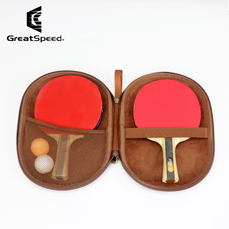 Top-grain Leather Table Tennis - Racket Cover Bag recension och pris