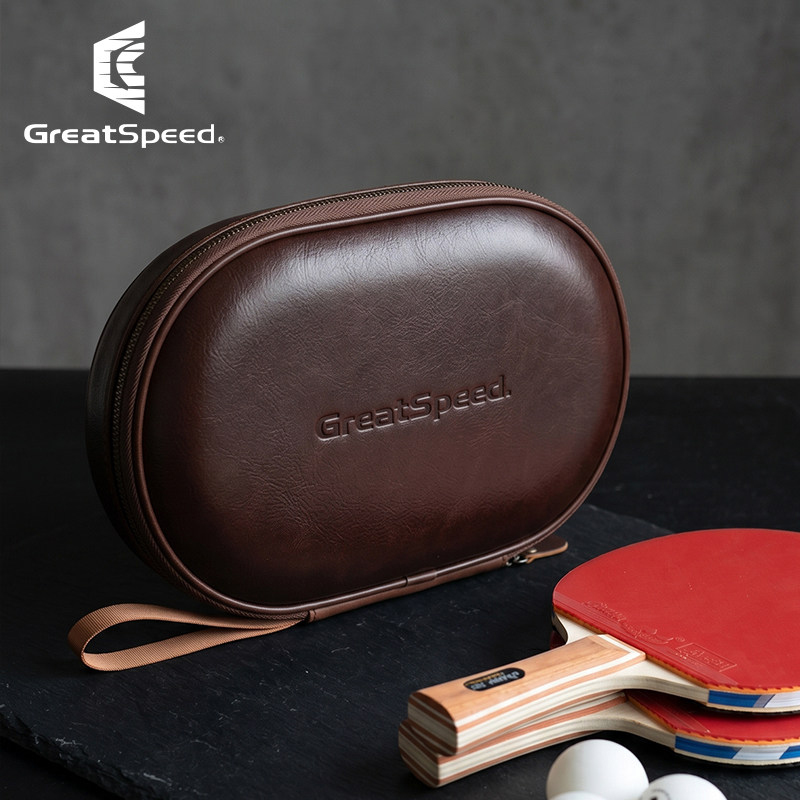 Top-grain Leather Table Tennis - Racket Cover Bag recension och pris