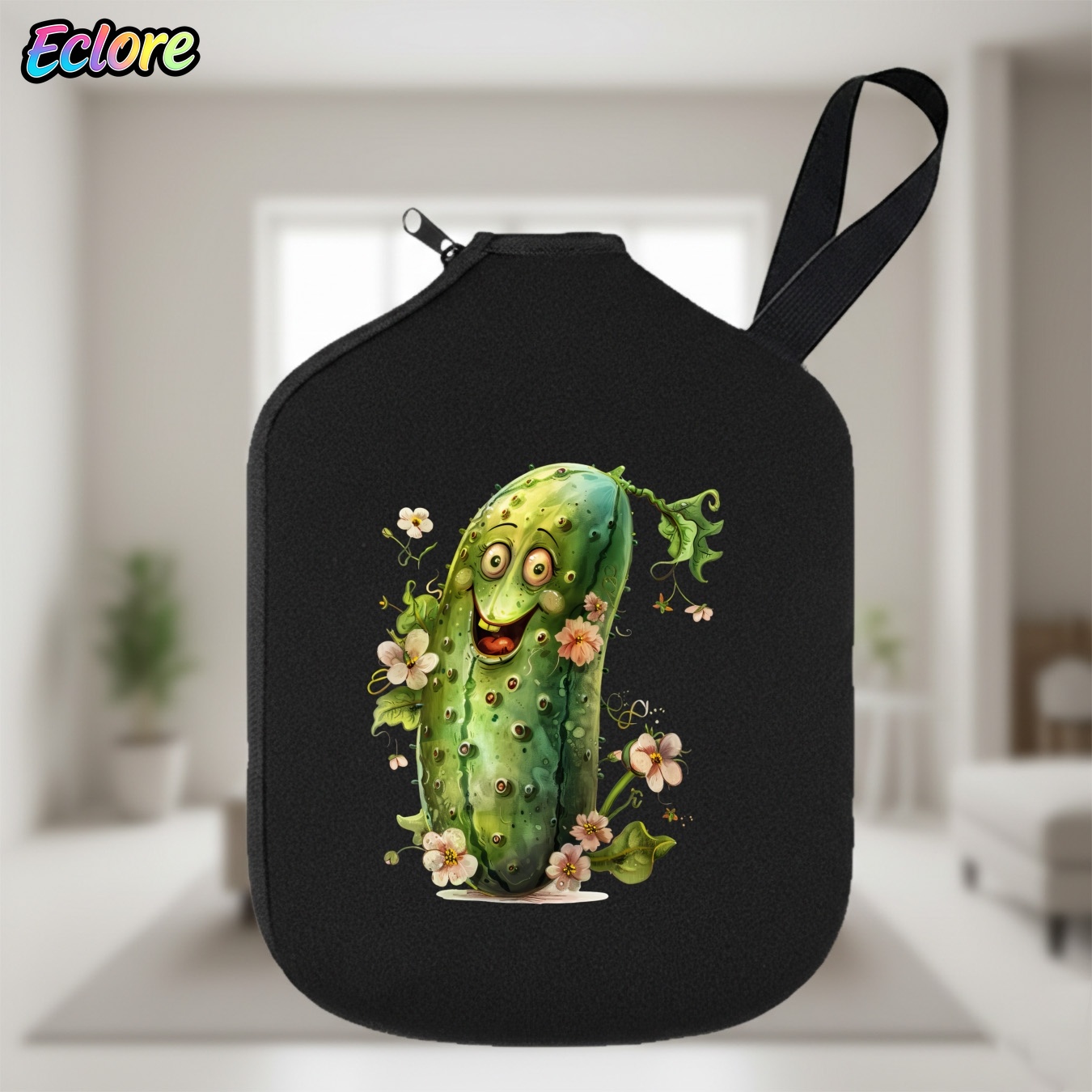 Cartoon Smile Pickleball Paddl - Racket Cover Bag recension och pris